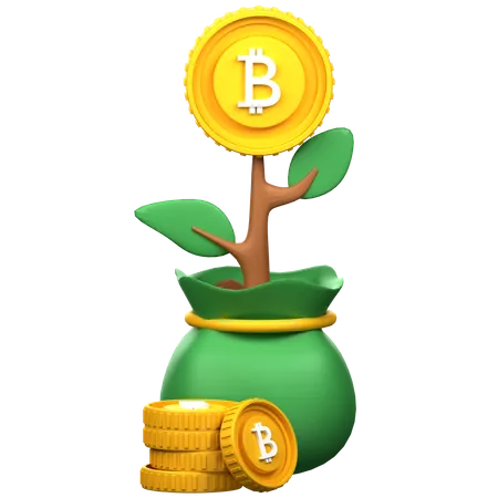 Investissement cryptographique  3D Icon