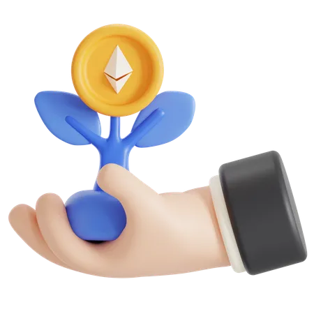 Crypto investment  3D Icon