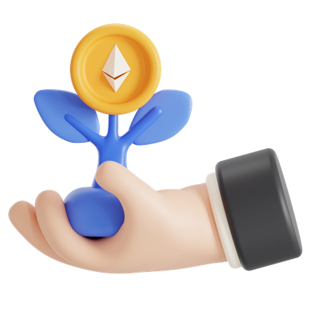 Crypto investment  3D Icon