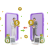 crypto investor 3d illustration