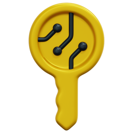 Crypto Key  3D Icon