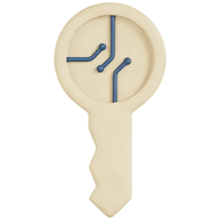 Crypto Key  3D Icon