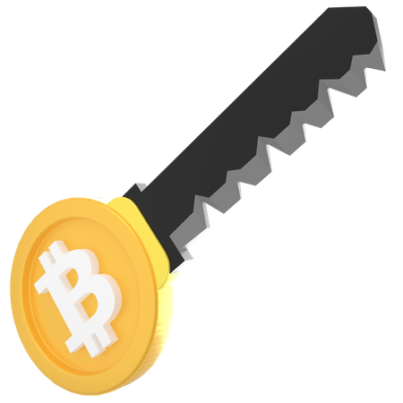 Crypto Key  3D Icon