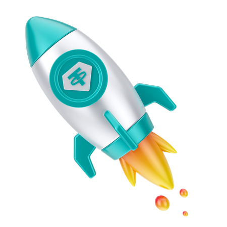 Crypto launch  3D Icon