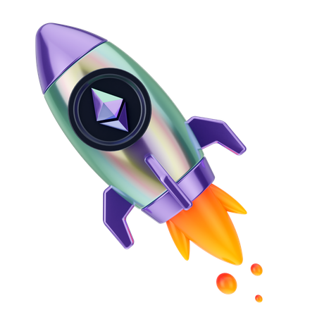 Crypto Launch  3D Icon