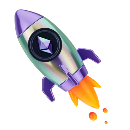 Crypto Launch  3D Icon