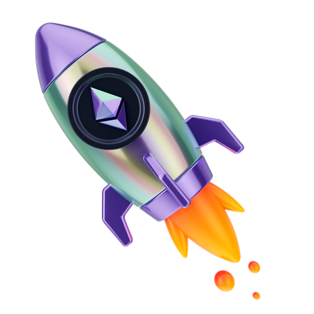 Crypto Launch  3D Icon