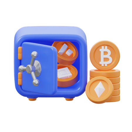 암호화폐 사물함  3D Icon