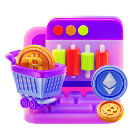 Crypto Market  3D Icon