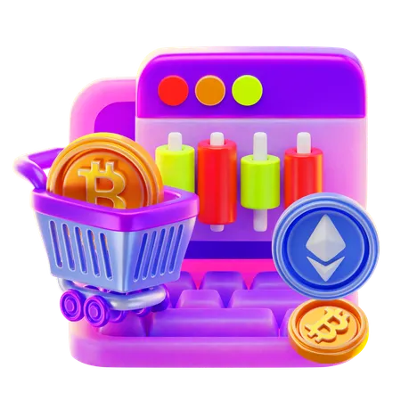 Crypto Market  3D Icon