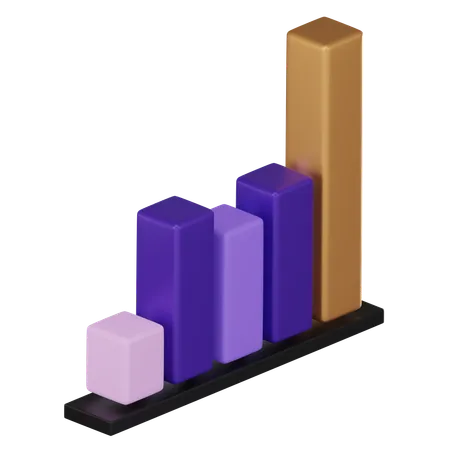 Bar Chart Icon Ideal For Business Finance And Market Analysis Illuminate Trends And Elevate Your Projects With This Graphic 3 D Render Illustration 3D Icon