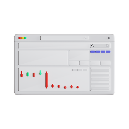 Crypto Market Website  3D Icon
