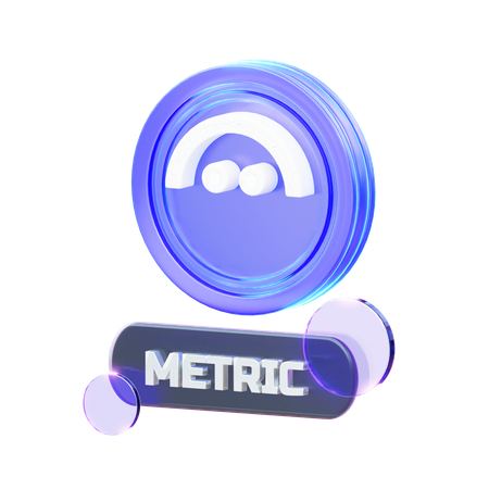 Crypto Metric  3D Icon