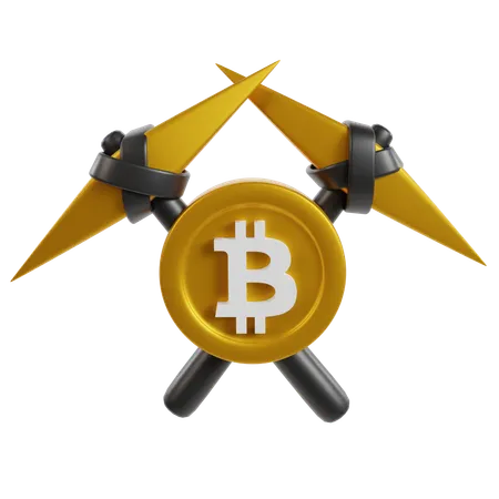 Extraction de crypto  3D Icon