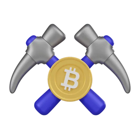 Extraction de crypto  3D Icon