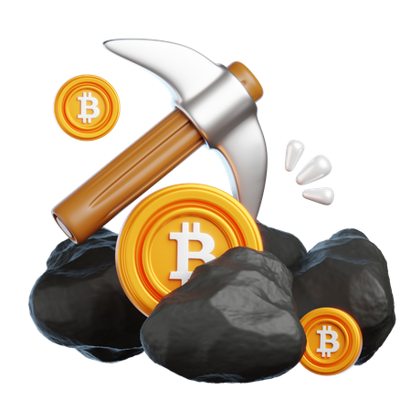 Extraction de crypto  3D Icon