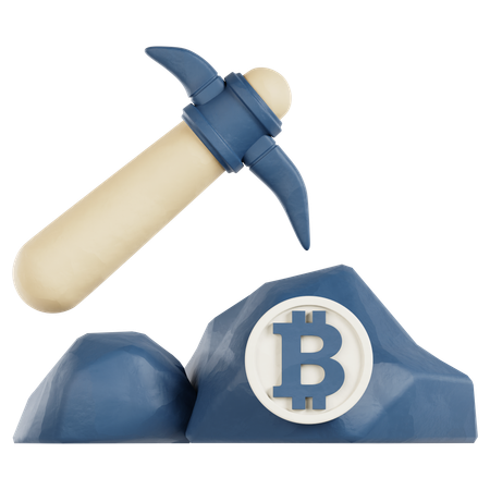 Extraction de crypto  3D Icon