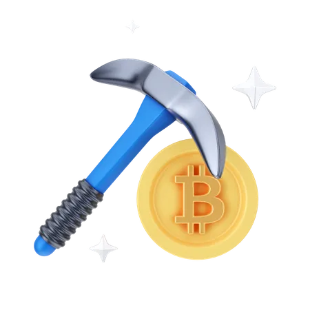 Extraction de crypto  3D Icon