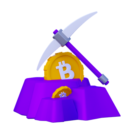 Extraction de crypto  3D Icon