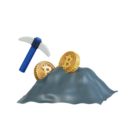 Extraction de crypto  3D Icon