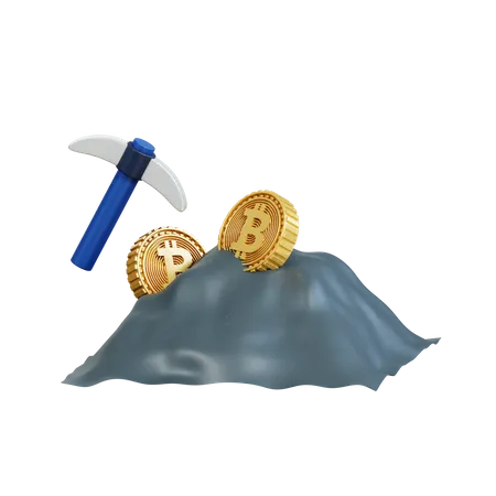 Extraction de crypto  3D Icon