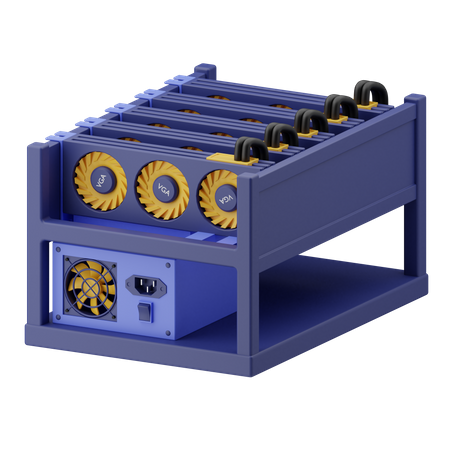 Crypto miner  3D Illustration