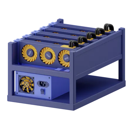 Crypto miner  3D Illustration