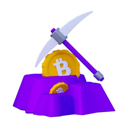 Crypto mining 3D Icon
