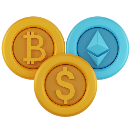 Crypto-monnaie  3D Icon