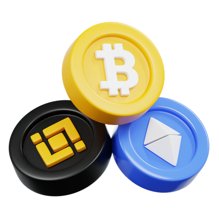 Pièce cryptographique  3D Icon