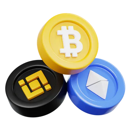 Pièce cryptographique  3D Icon