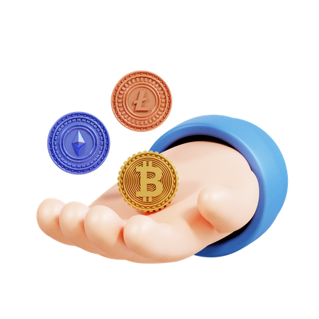 Crypto-monnaie  3D Icon