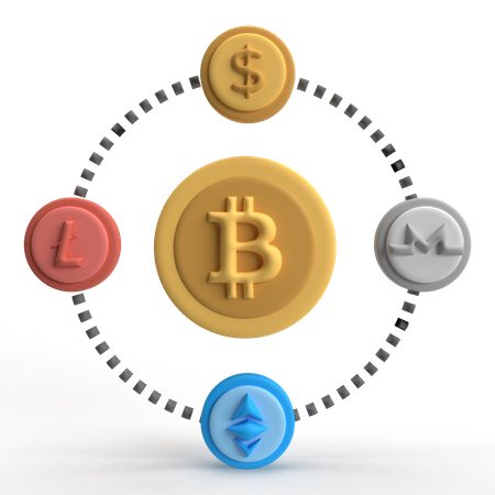 Crypto-monnaie  3D Icon