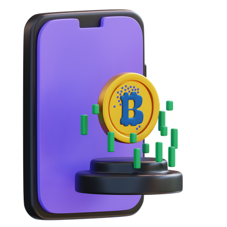 Application mobile de crypto-monnaie  3D Icon