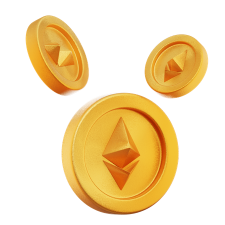 Crypto-monnaie dorée  3D Icon