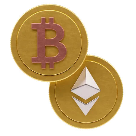 Échange de pièces de crypto-monnaie  3D Icon