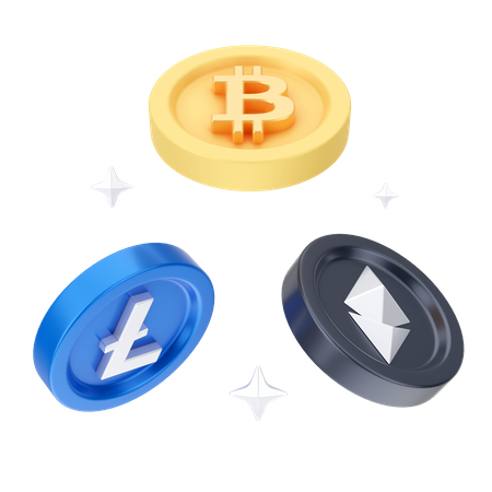 Crypto-monnaies  3D Icon