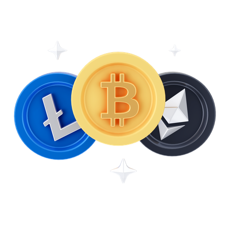 Crypto-monnaies  3D Icon