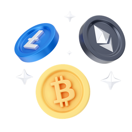 Crypto-monnaies  3D Icon