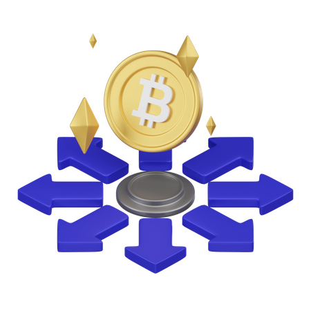 Crypto Network  3D Icon