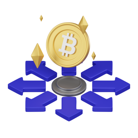 Crypto Network  3D Icon