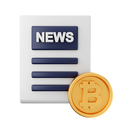 Crypto News 3D Icon