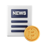 crypto news 3d illustration