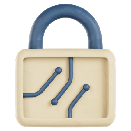 Crypto Padlock  3D Icon