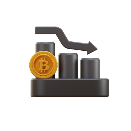 Perte de crypto  3D Illustration