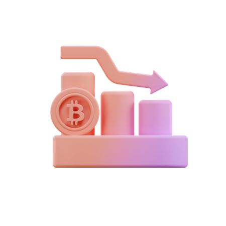 Perte de crypto  3D Illustration