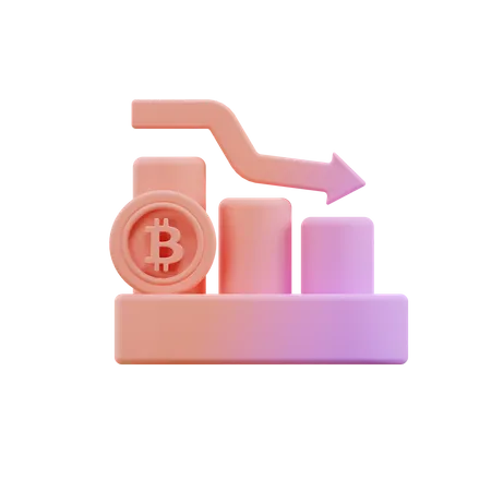 Perte de crypto  3D Illustration