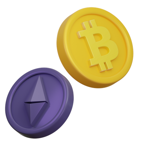Pièce cryptographique  3D Icon