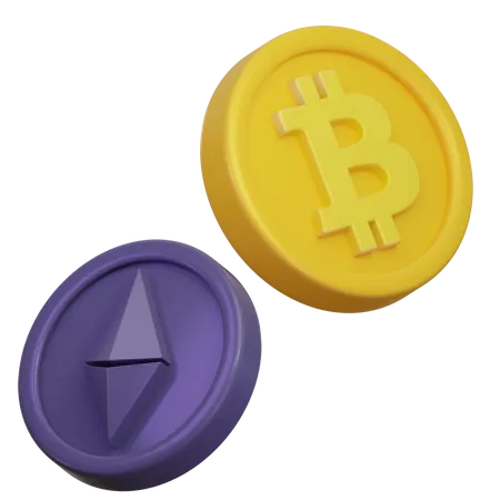 Pièce cryptographique  3D Icon