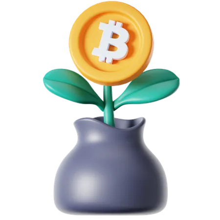 Crypto Plant  3D Icon